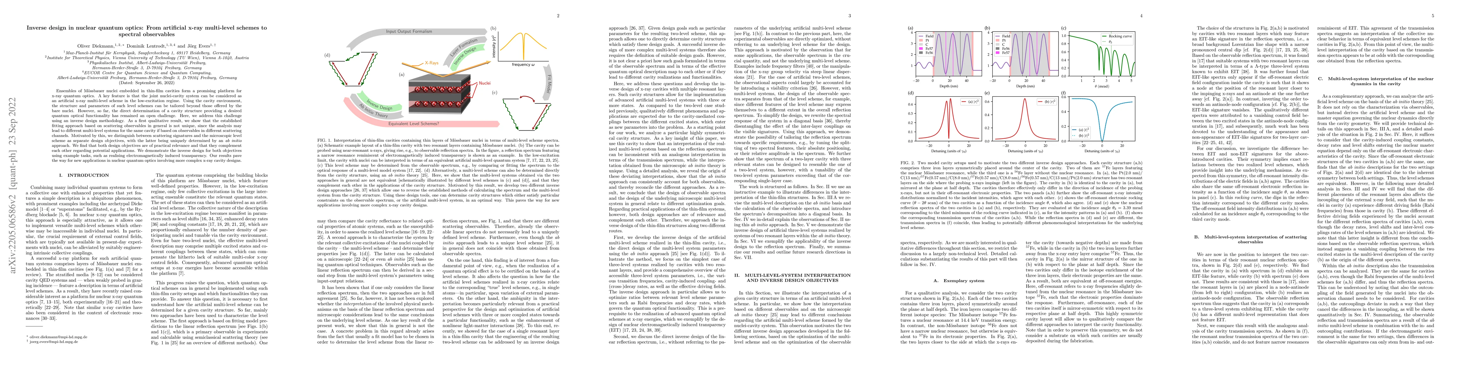 Thumbnail for Inverse design in nuclear quantum optics: From artificial x-ray
  multi-level schemes to spectral observables