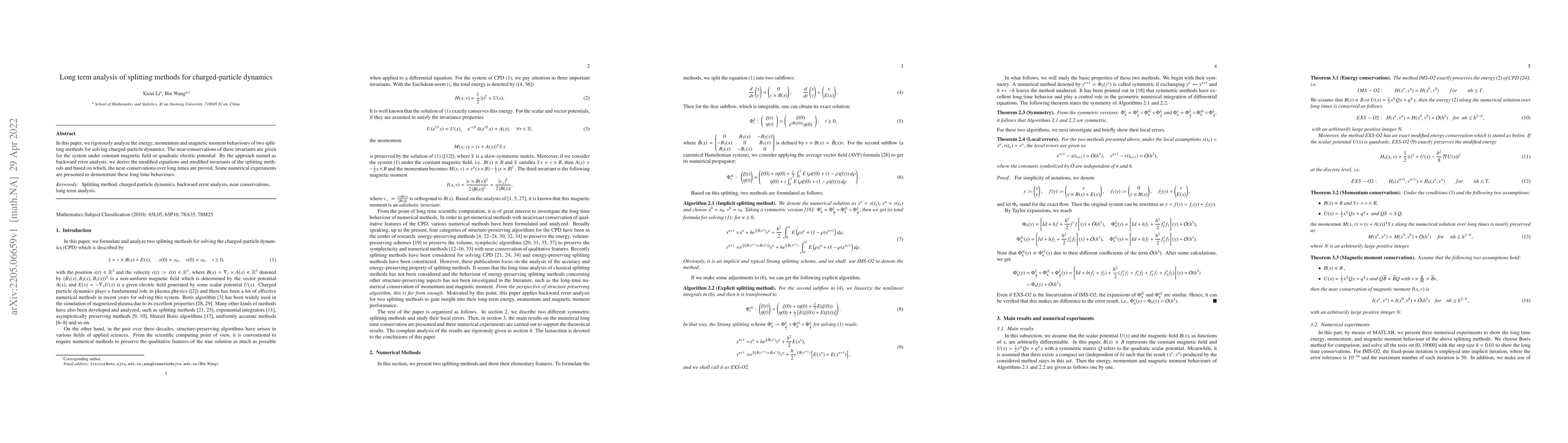 Thumbnail for Long term analysis of splitting methods for charged-particle dynamics