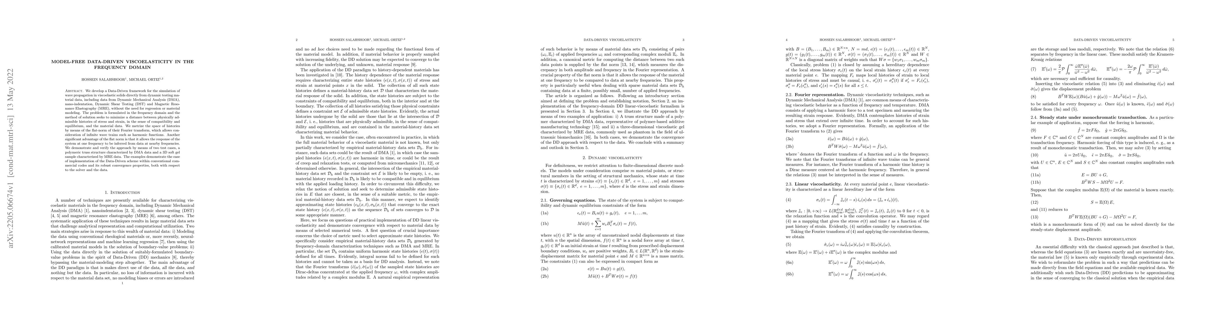 Thumbnail for Model-Free Data-Driven Viscoelasticity in the Frequency Domain