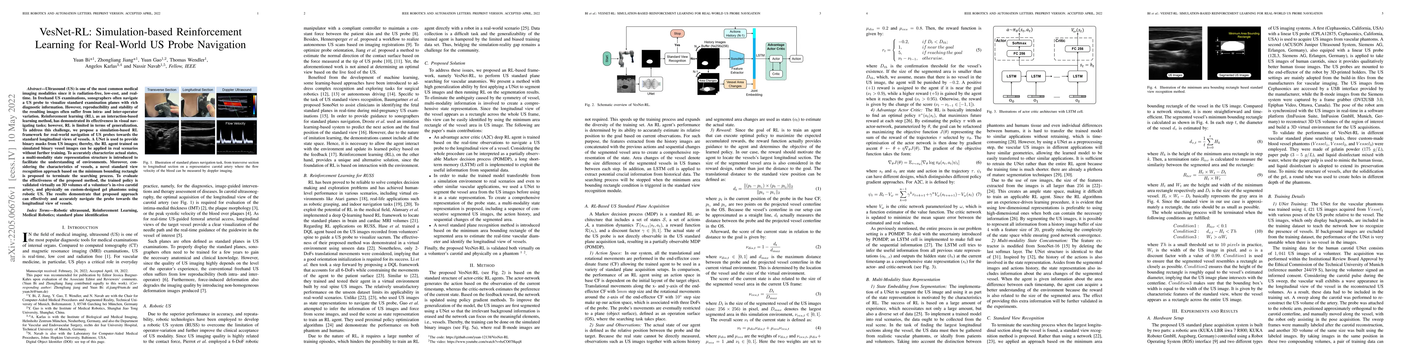 Thumbnail for VesNet-RL: Simulation-based Reinforcement Learning for Real-World US
  Probe Navigation
