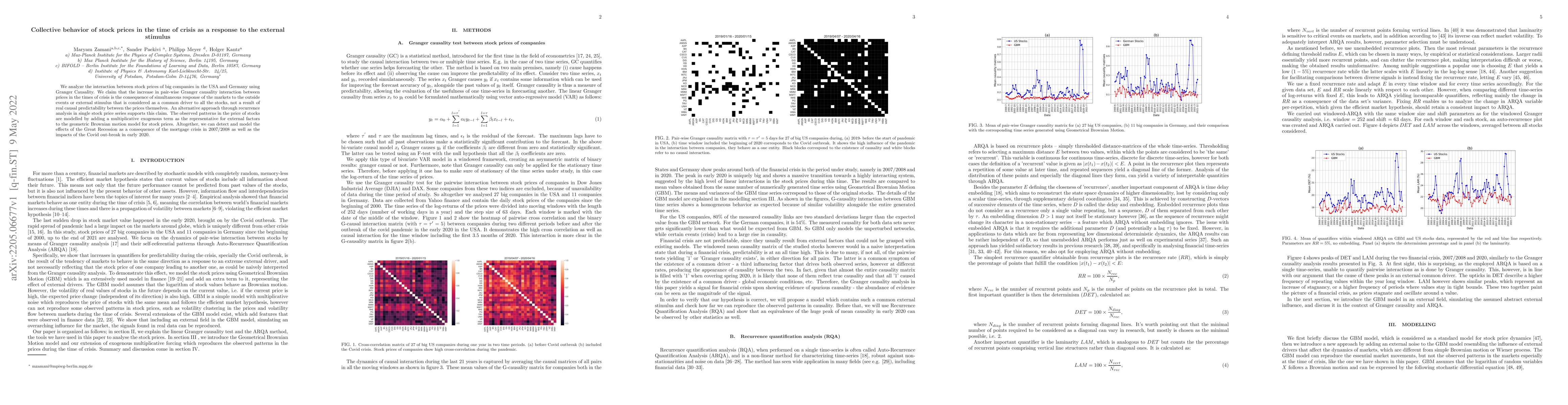 Thumbnail for Collective behavior of stock prices in the time of crisis as a response
  to the external stimulus