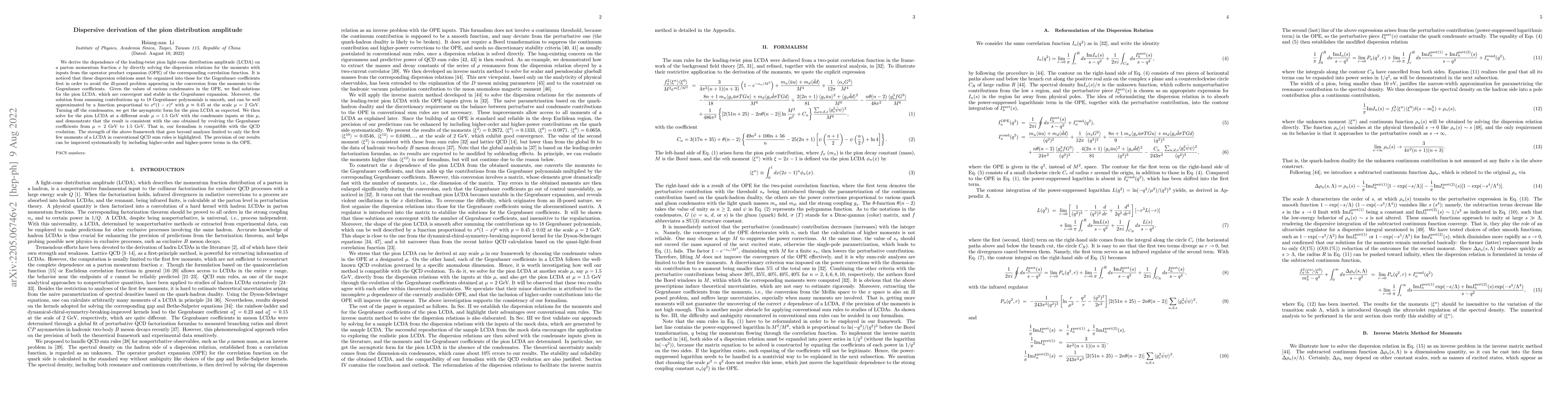 Thumbnail for Dispersive derivation of the pion distribution amplitude