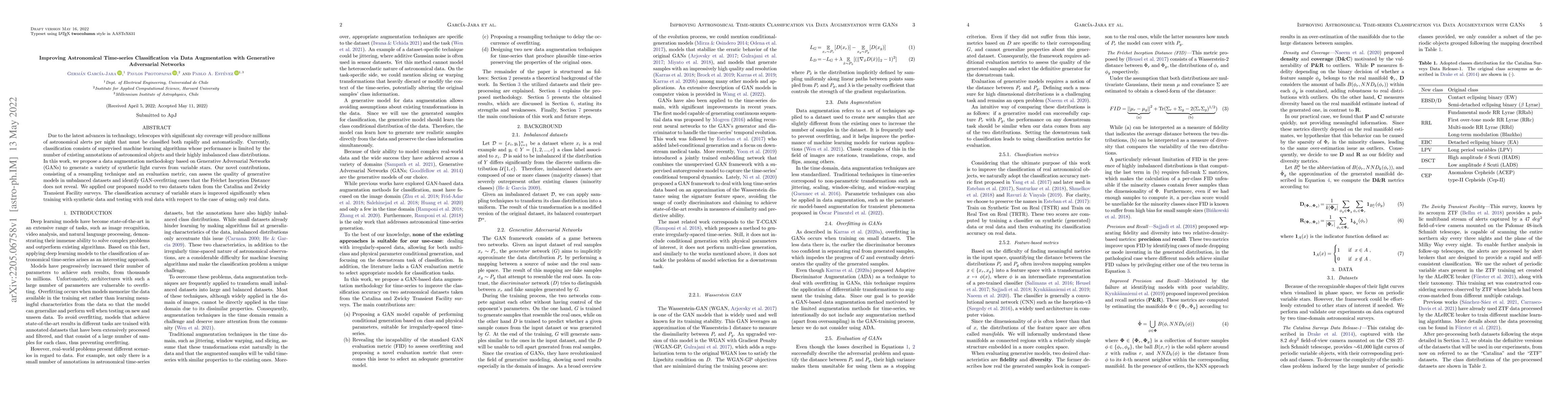 Thumbnail for Improving Astronomical Time-series Classification via Data Augmentation
  with Generative Adversarial Networks