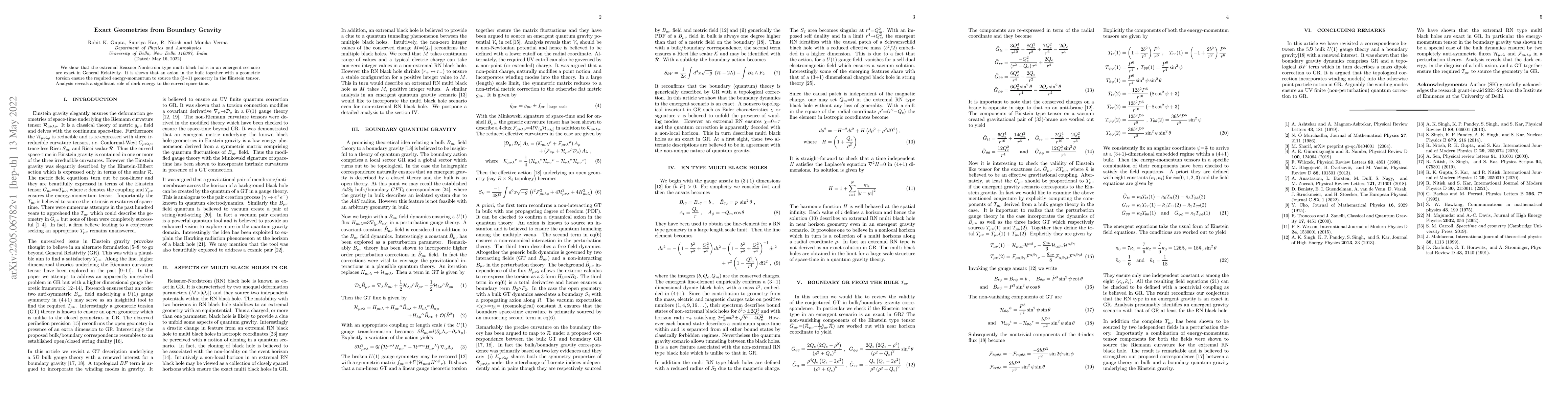 Thumbnail for Exact Geometries from Boundary Gravity