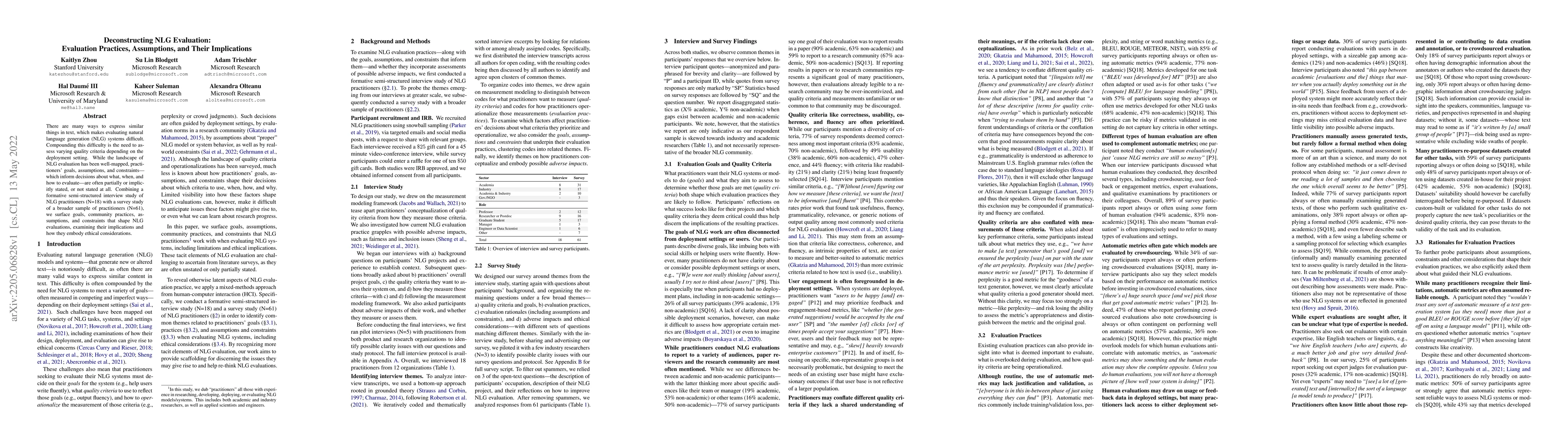 Thumbnail for Deconstructing NLG Evaluation: Evaluation Practices, Assumptions, and
  Their Implications