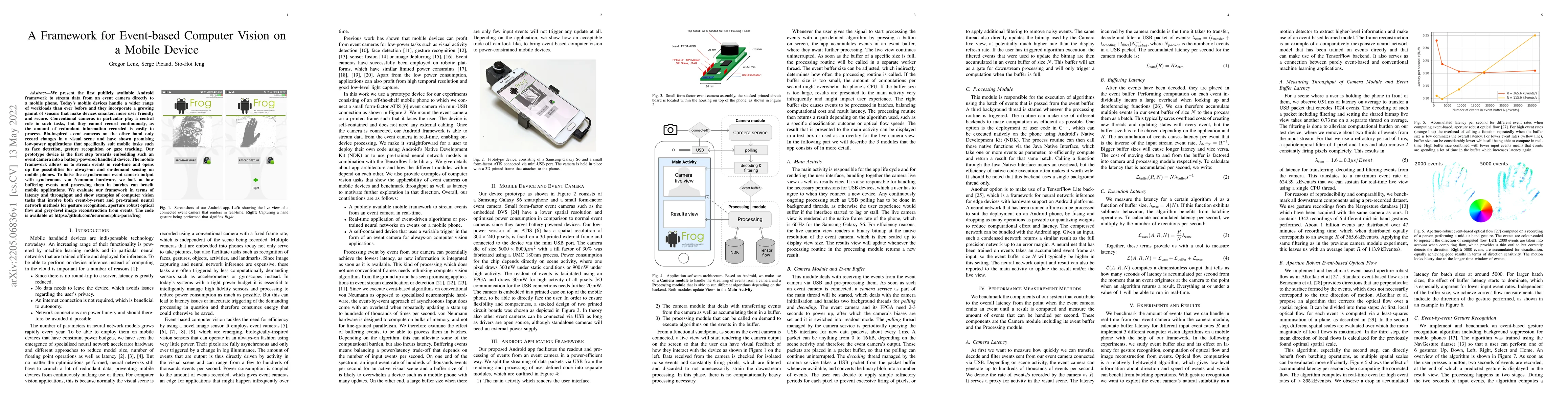 Thumbnail for A Framework for Event-based Computer Vision on a Mobile Device