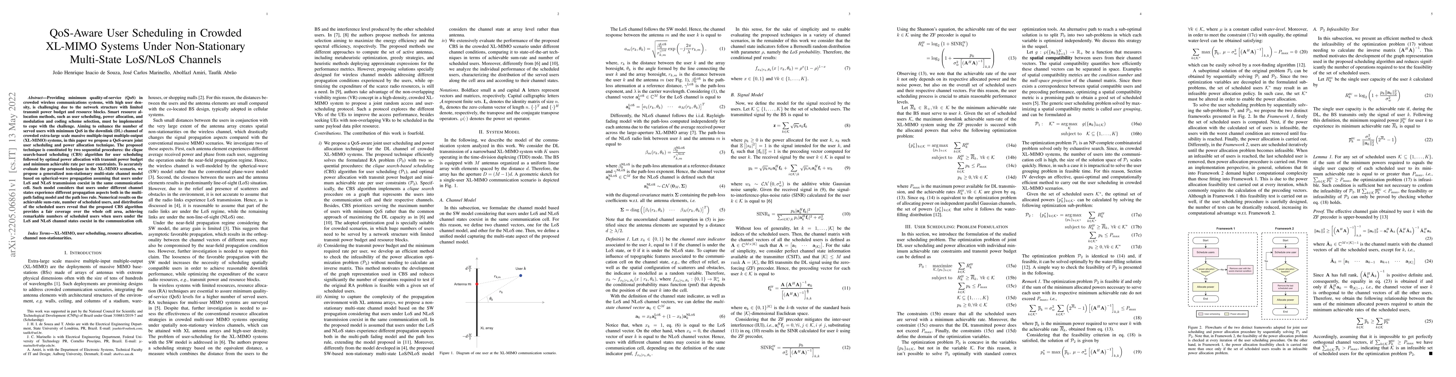 Thumbnail for QoS-Aware User Scheduling in Crowded XL-MIMO Systems Under
  Non-Stationary Multi-State LoS/NLoS Channels