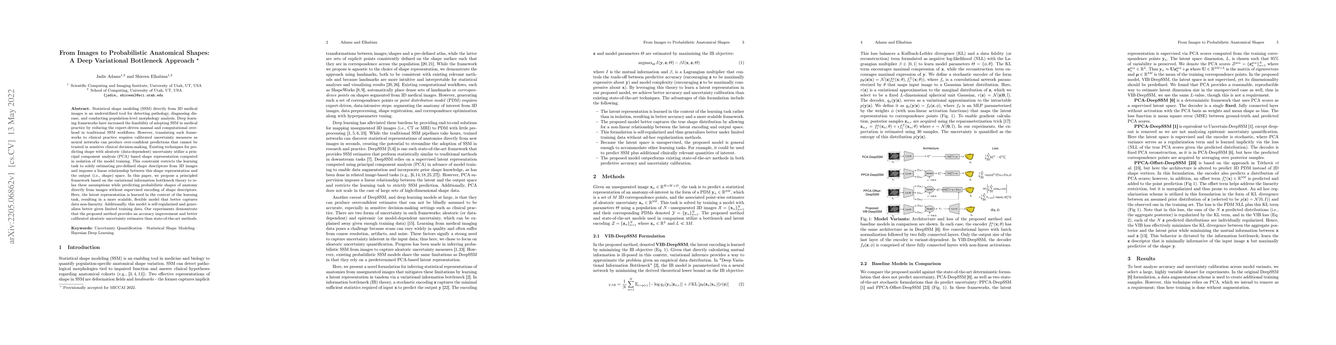Thumbnail for From Images to Probabilistic Anatomical Shapes: A Deep Variational
  Bottleneck Approach