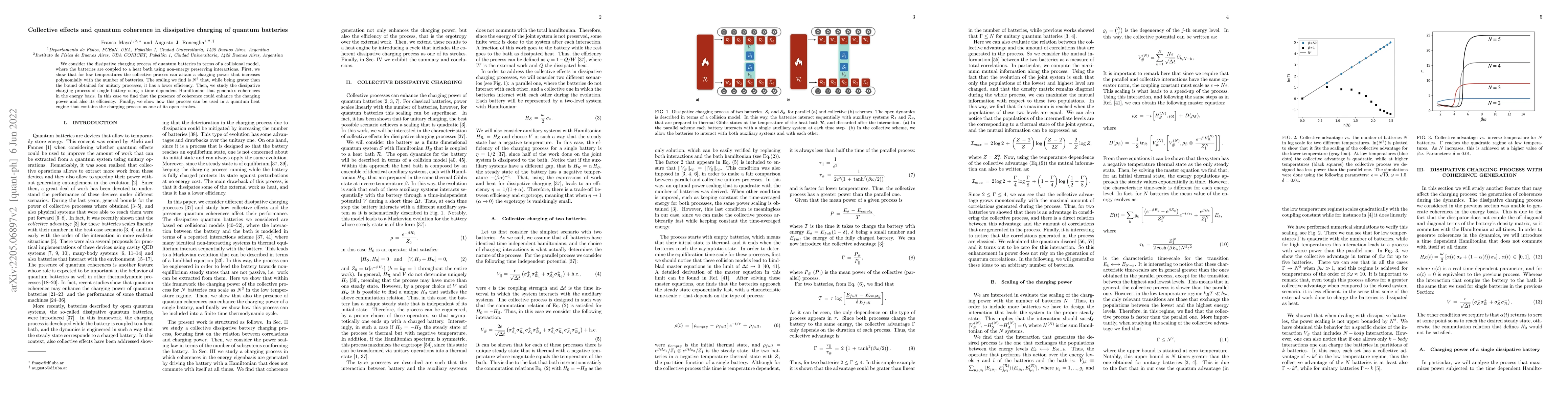 Thumbnail for Collective effects and quantum coherence in dissipative charging of
  quantum batteries