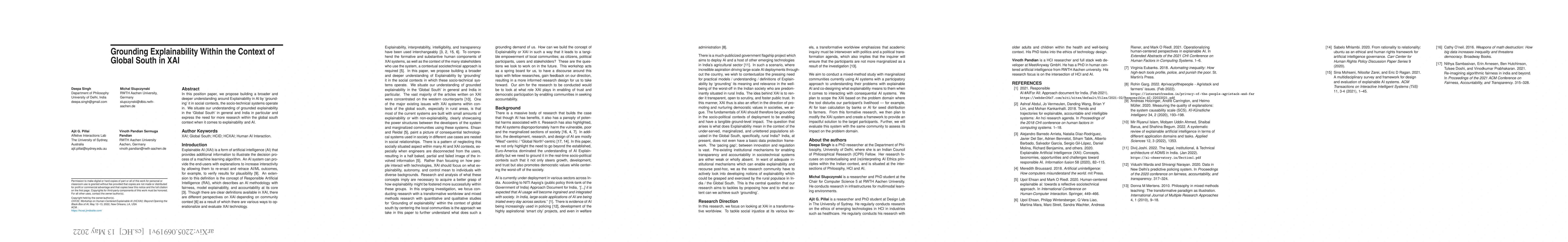 Thumbnail for Grounding Explainability Within the Context of Global South in XAI