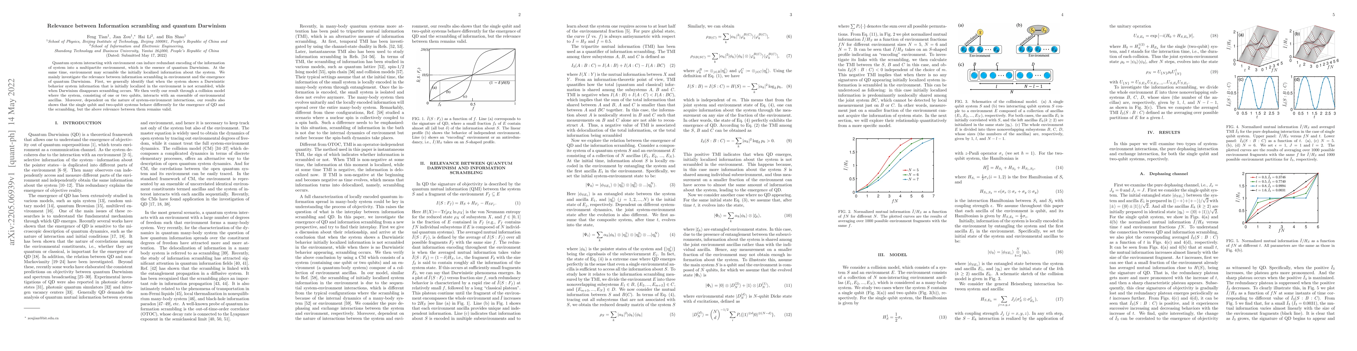 Thumbnail for Relevance between Information scrambling and quantum Darwinism
