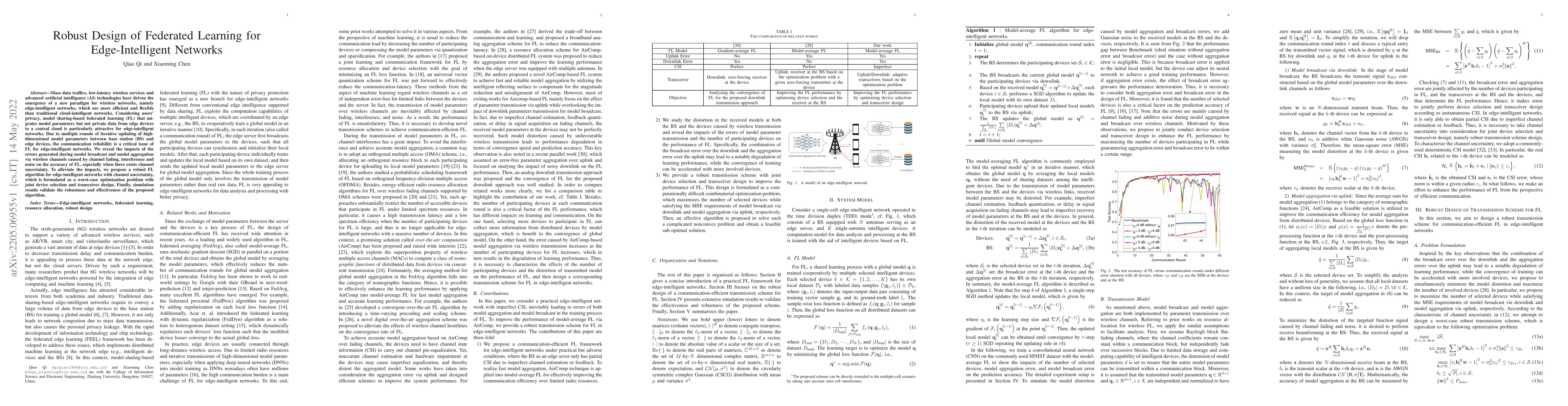 Thumbnail for Robust Design of Federated Learning for Edge-Intelligent Networks