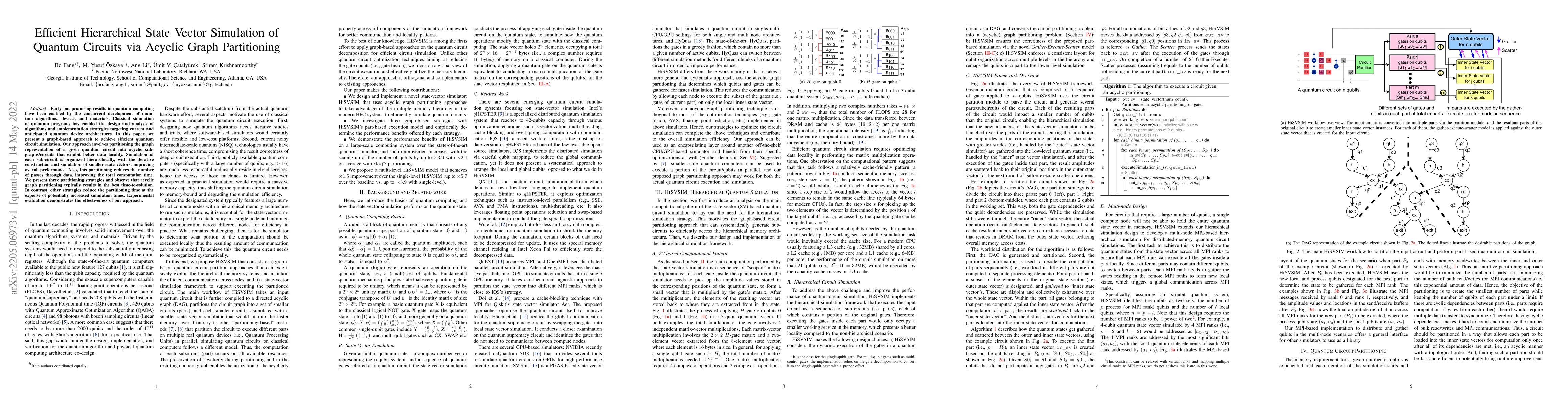 Thumbnail for Efficient Hierarchical State Vector Simulation of Quantum Circuits via
  Acyclic Graph Partitioning