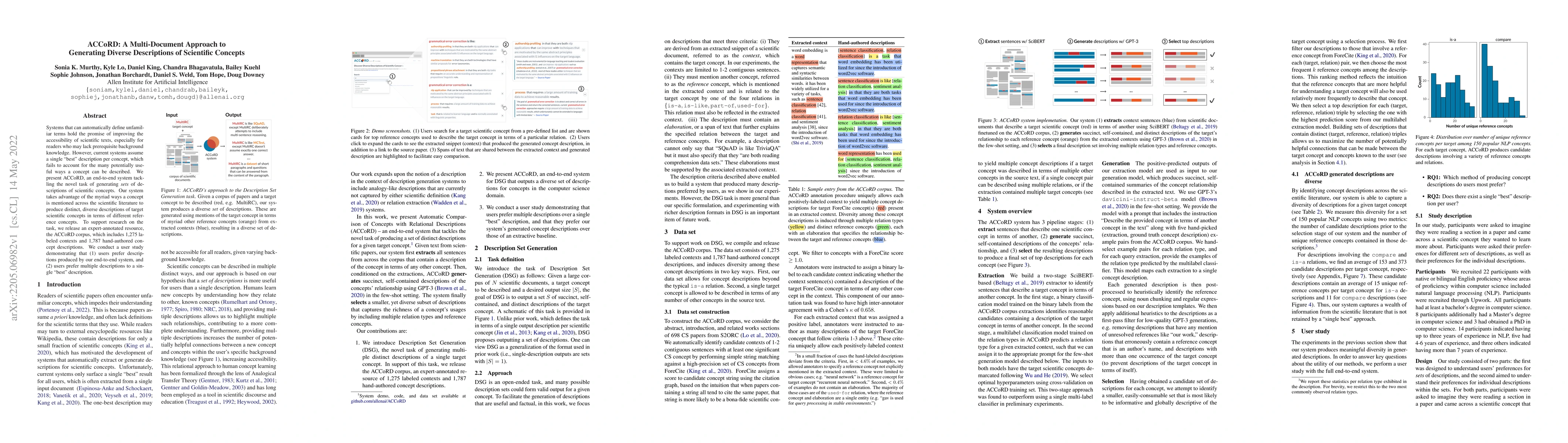 Thumbnail for ACCoRD: A Multi-Document Approach to Generating Diverse Descriptions of
  Scientific Concepts
