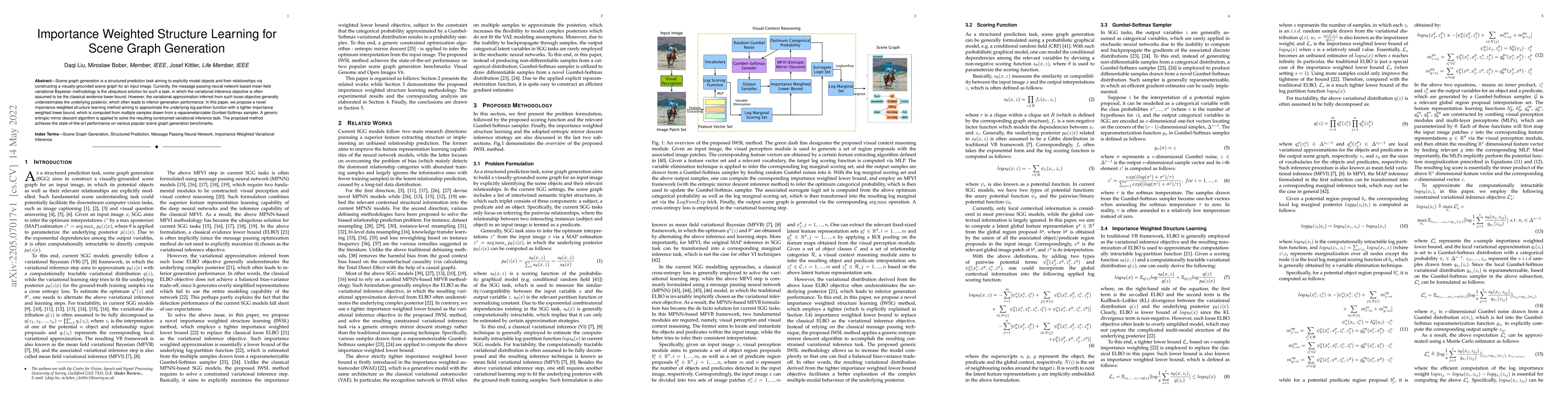 Thumbnail for Importance Weighted Structure Learning for Scene Graph Generation