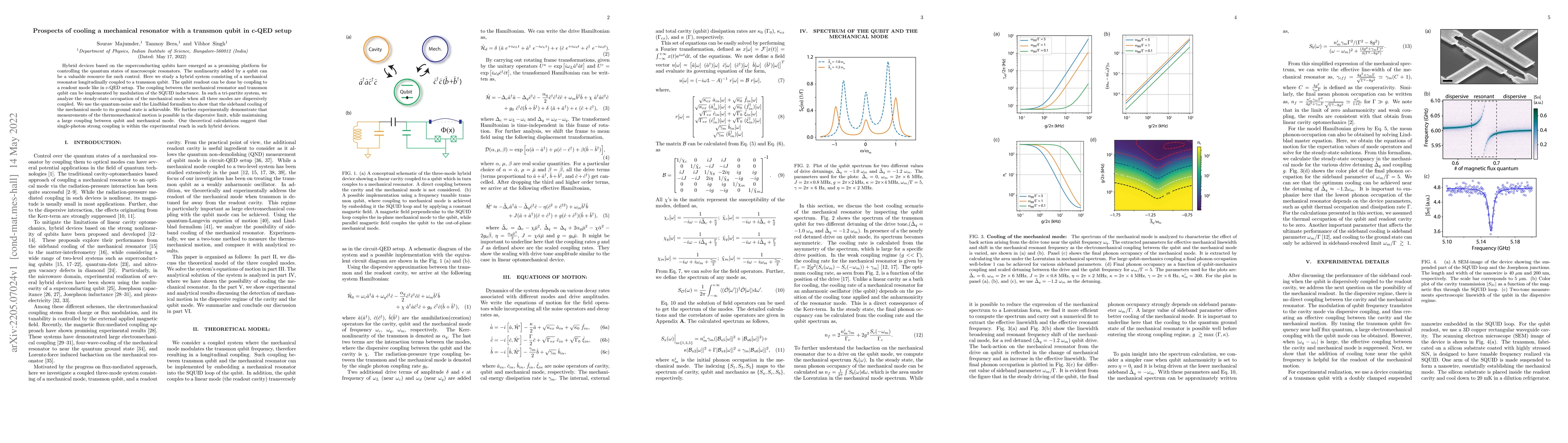 Thumbnail for Prospects of cooling a mechanical resonator with a transmon qubit in
  c-QED setup