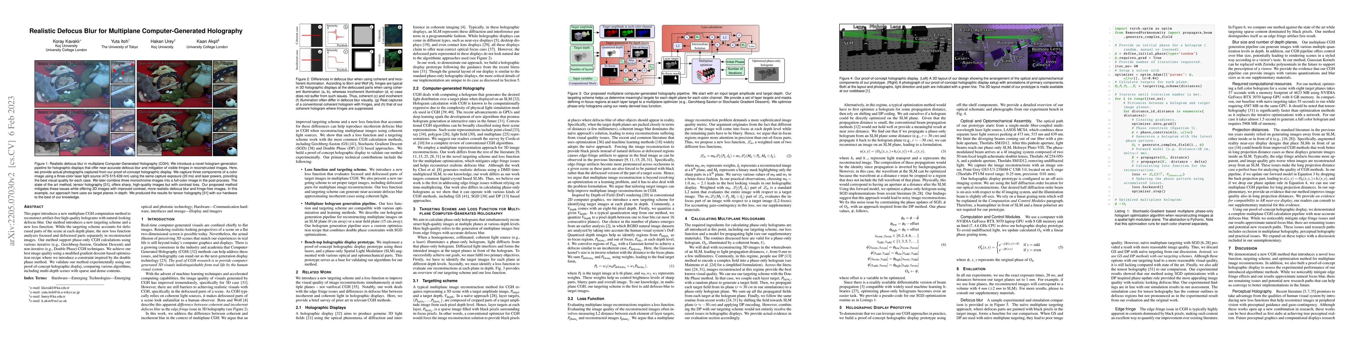 Thumbnail for Realistic Defocus Blur for Multiplane Computer-Generated Holography