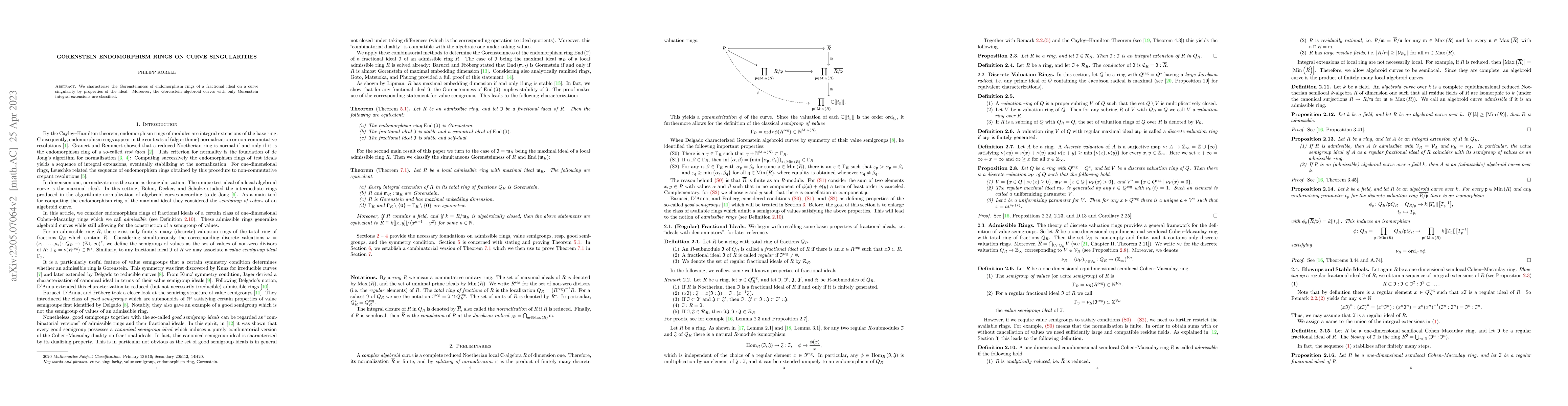 Thumbnail for Gorenstein Endomorphism Rings on Curve Singularities