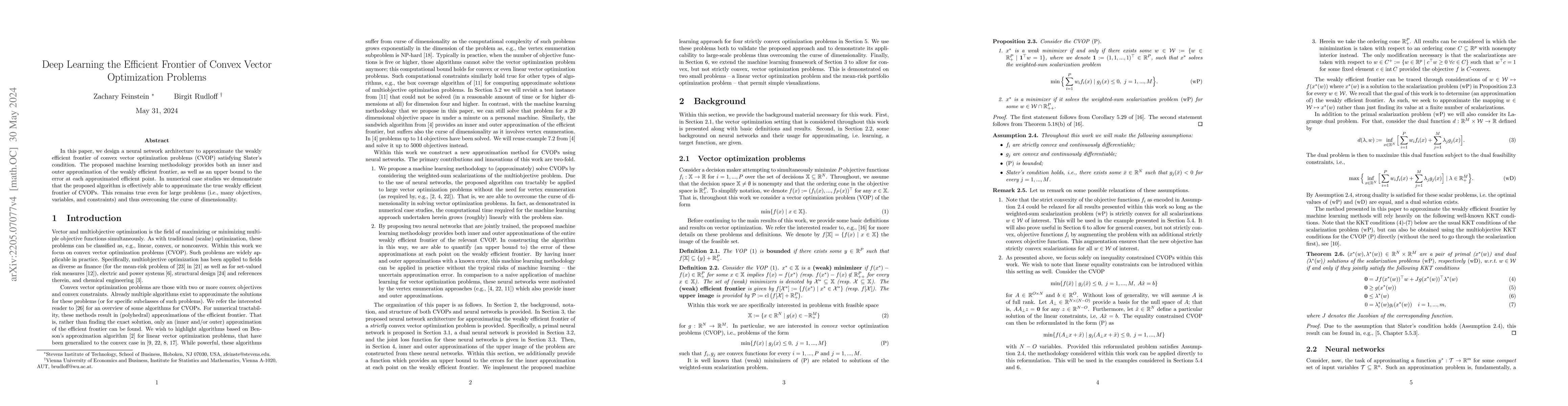 Thumbnail for Deep Learning the Efficient Frontier of Convex Vector Optimization
  Problems
