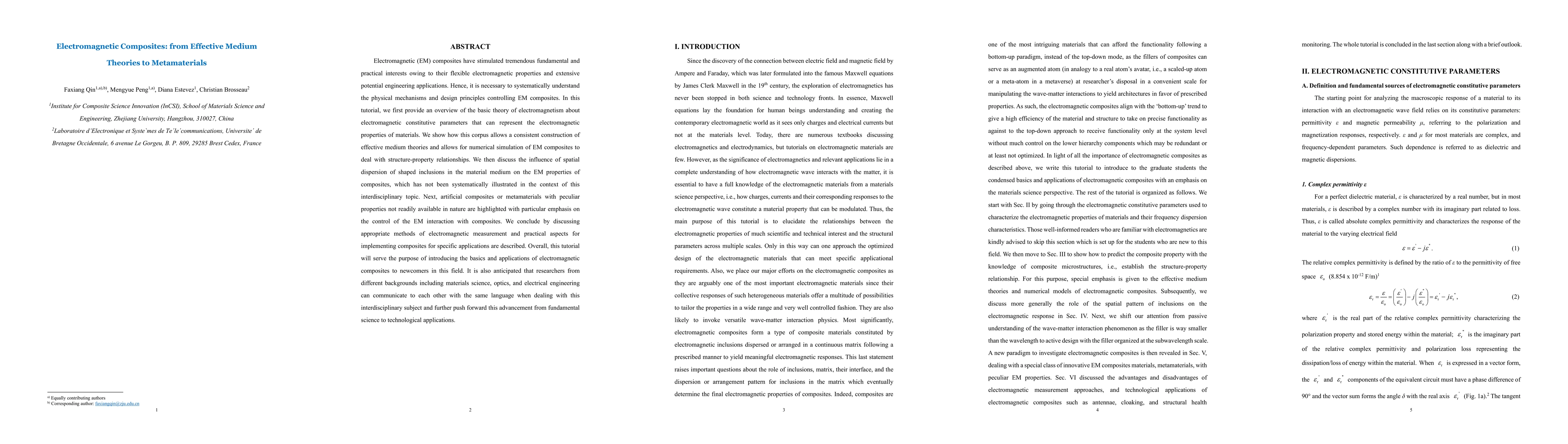 Thumbnail for Electromagnetic Composites: from Effective Medium Theories to
  Metamaterials