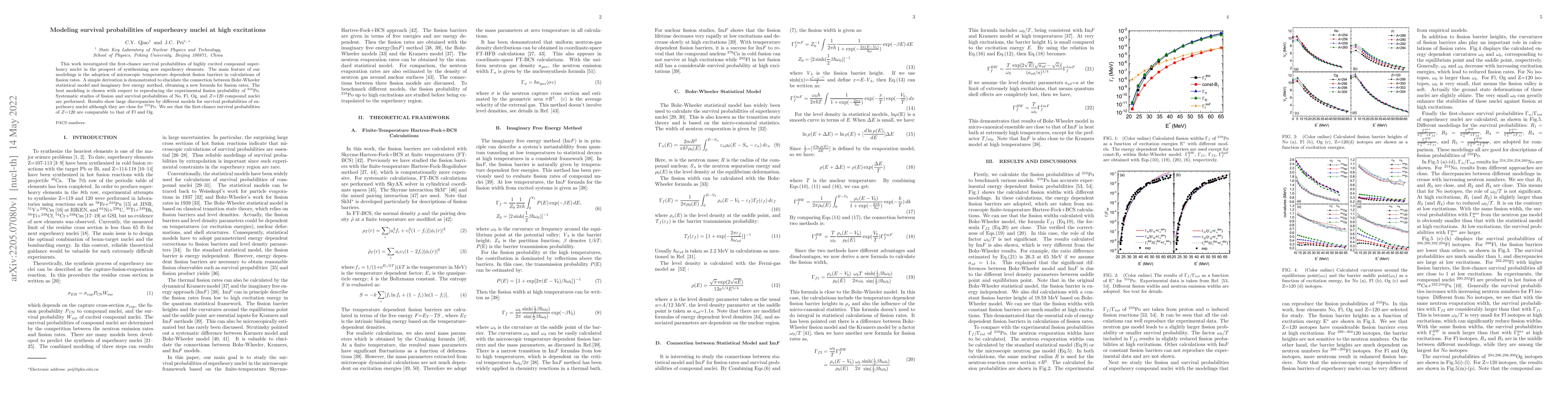 Thumbnail for Modeling survival probabilities of superheavy nuclei at high excitations