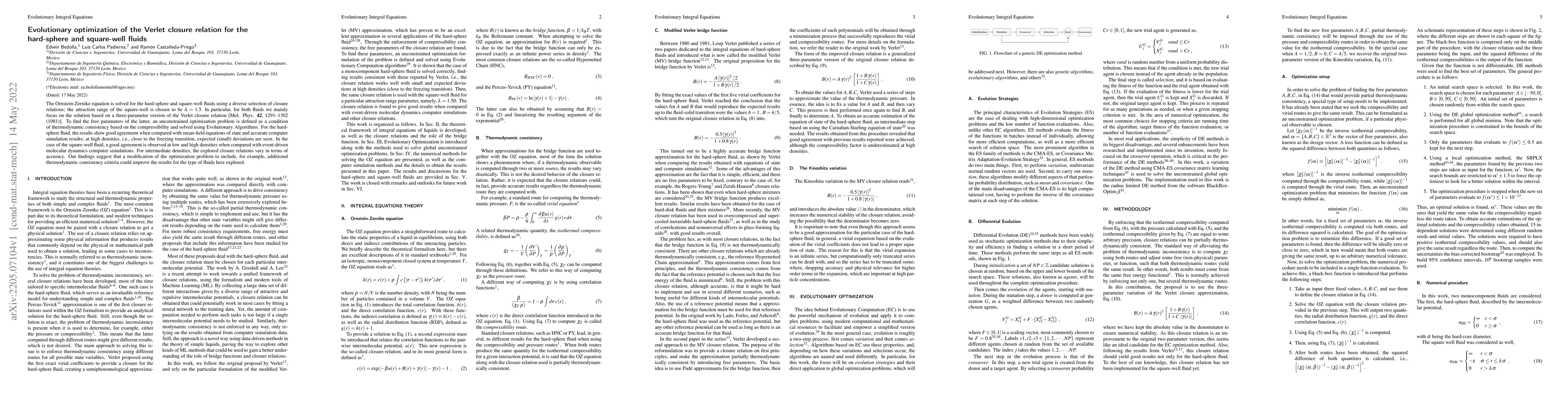 Thumbnail for Evolutionary optimization of the Verlet closure relation for the
  hard-sphere and square-well fluids