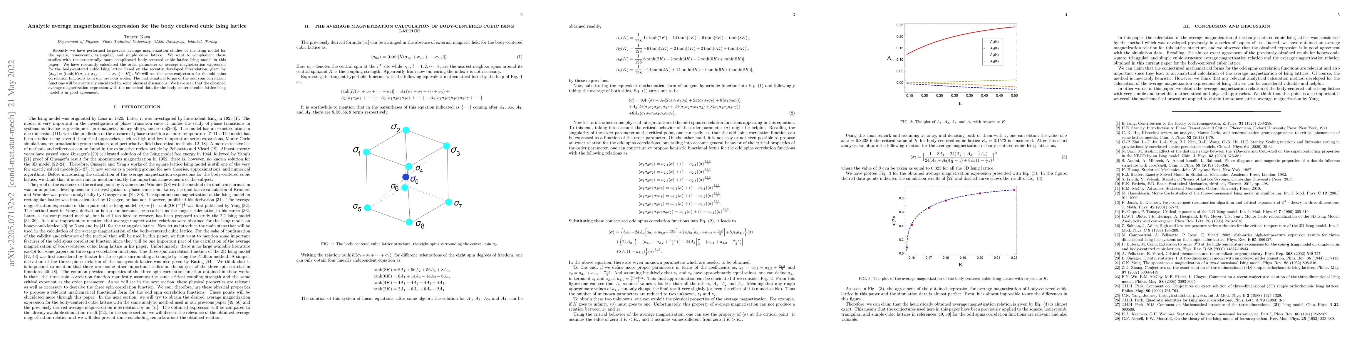 Thumbnail for Analytic average magnetization expression for the body centered cubic
  Ising lattice