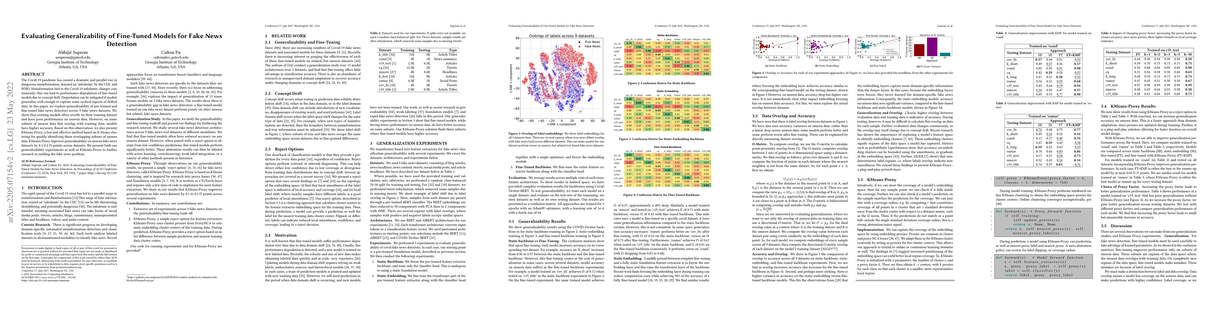 Thumbnail for Evaluating Generalizability of Fine-Tuned Models for Fake News Detection