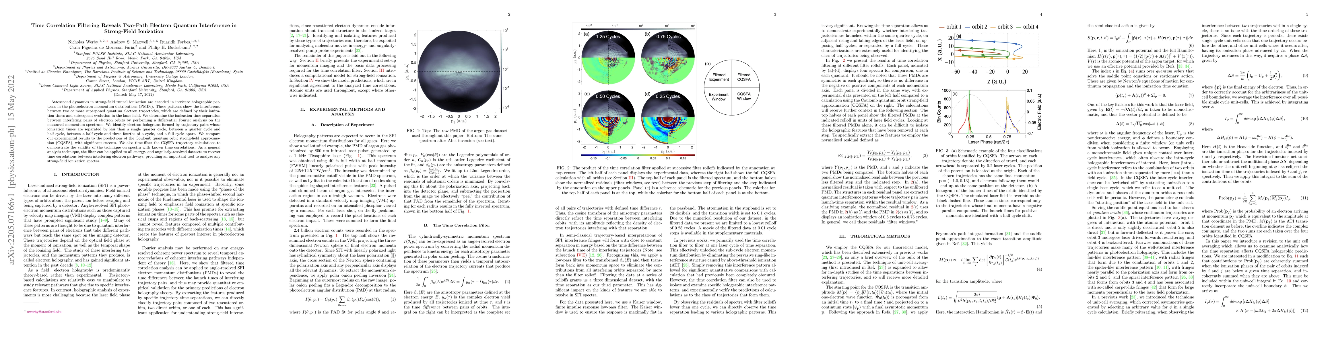 Thumbnail for Time Correlation Filtering Reveals Two-Path Electron Quantum
  Interference in Strong-Field Ionization