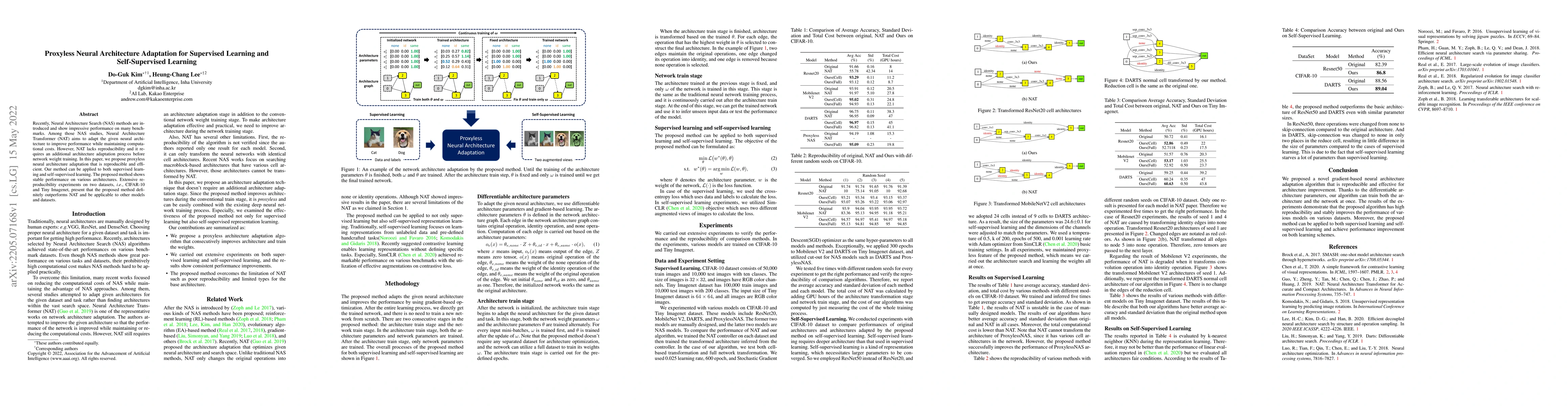 Thumbnail for Proxyless Neural Architecture Adaptation for Supervised Learning and
  Self-Supervised Learning