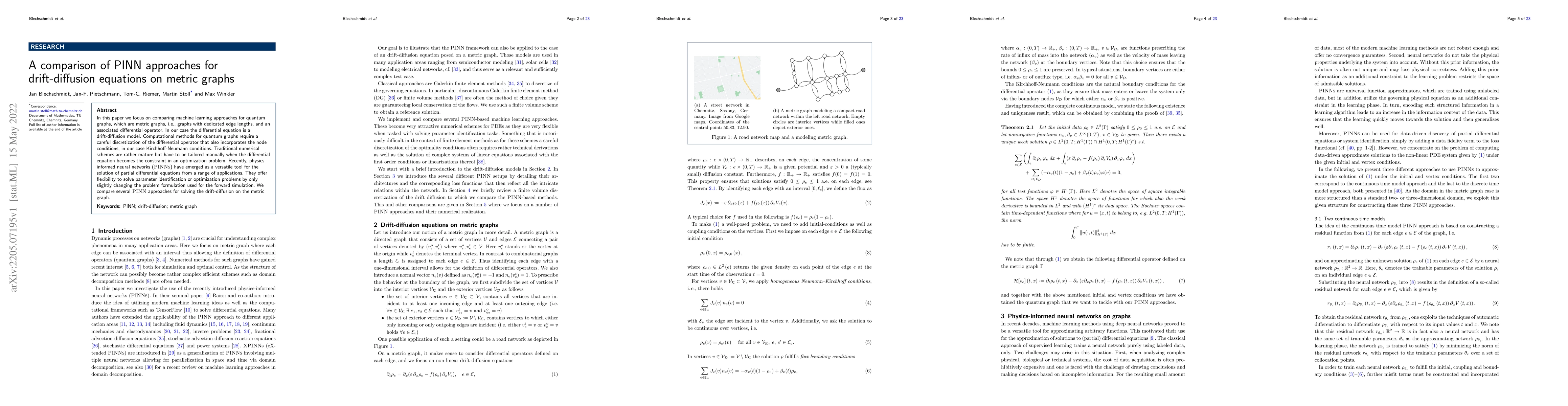 Thumbnail for A comparison of PINN approaches for drift-diffusion equations on metric
  graphs