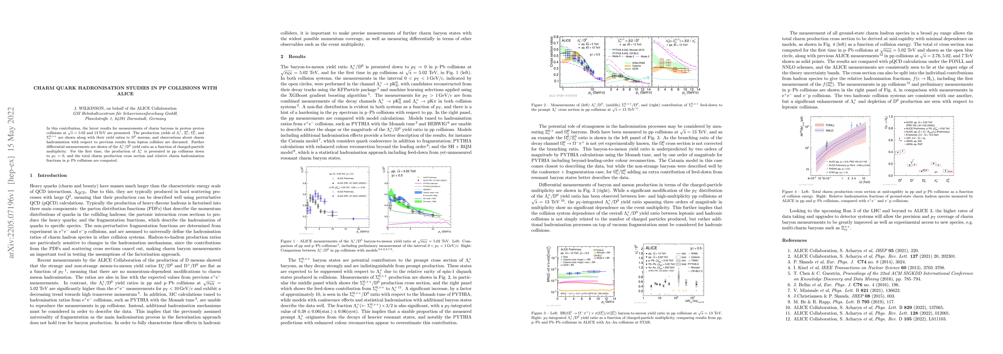 Thumbnail for Charm Quark Hadronisation Studies In pp Collisions With ALICE