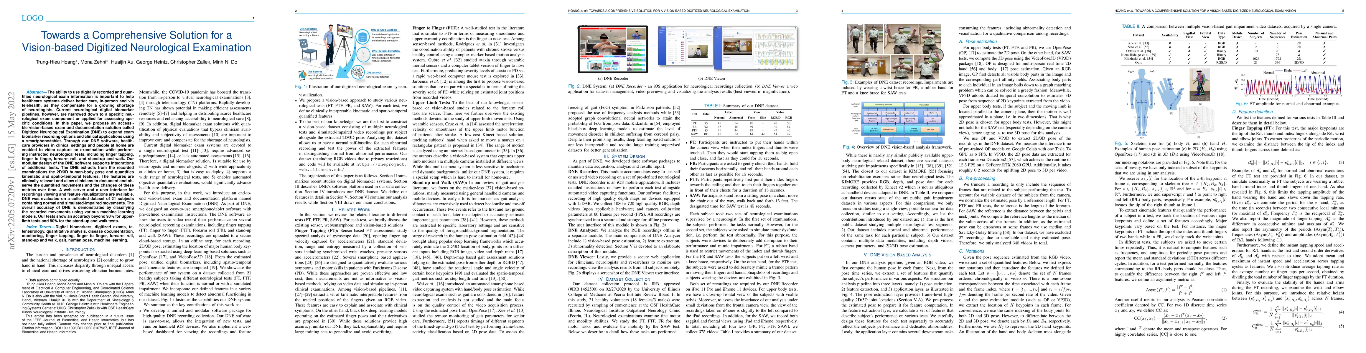 Thumbnail for Towards a Comprehensive Solution for a Vision-based Digitized
  Neurological Examination