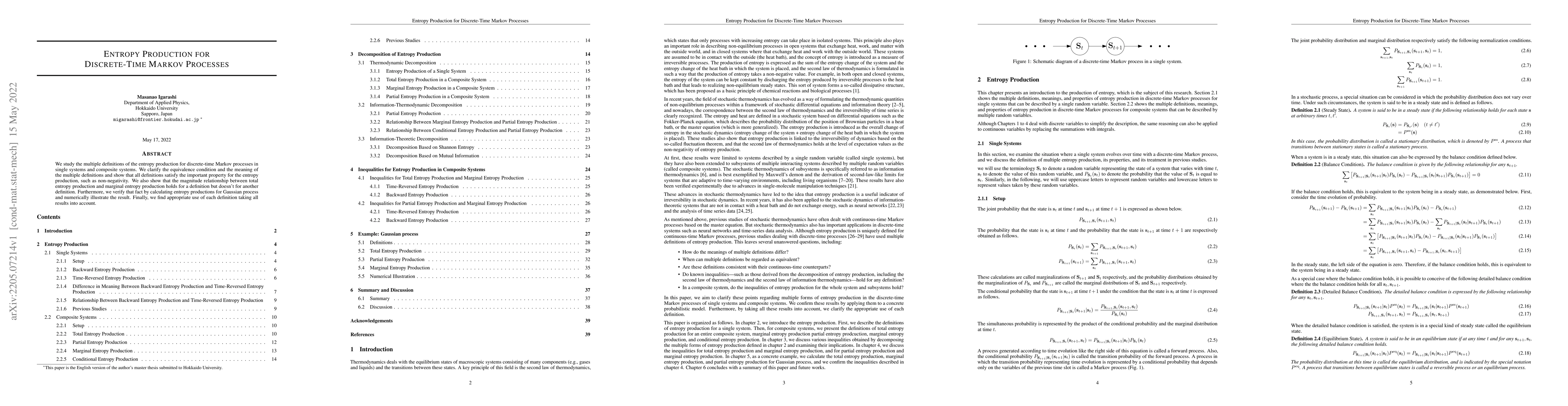Thumbnail for Entropy Production for Discrete-Time Markov Processes