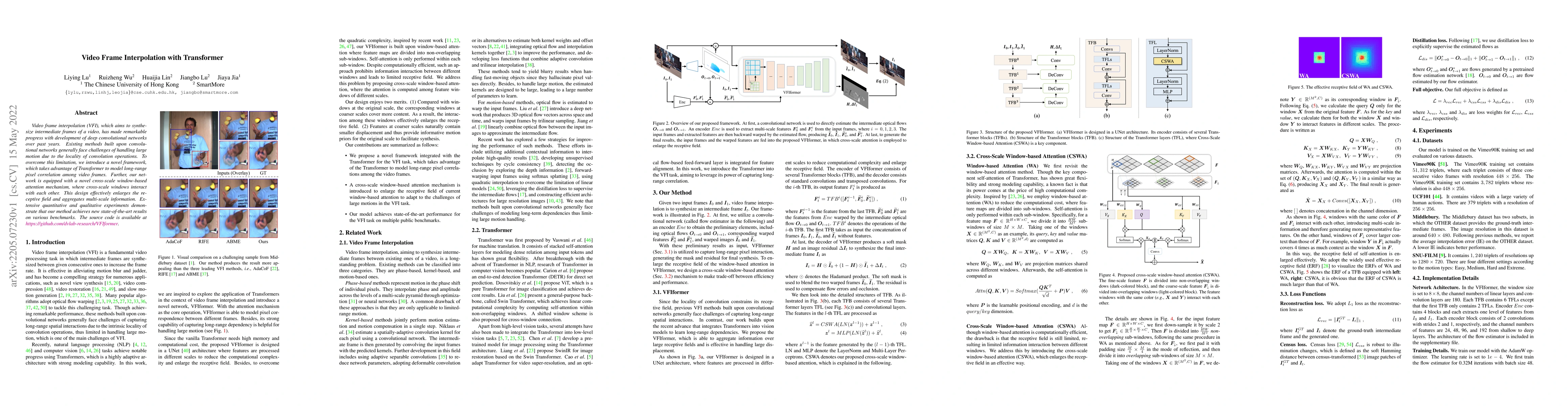 Thumbnail for Video Frame Interpolation with Transformer