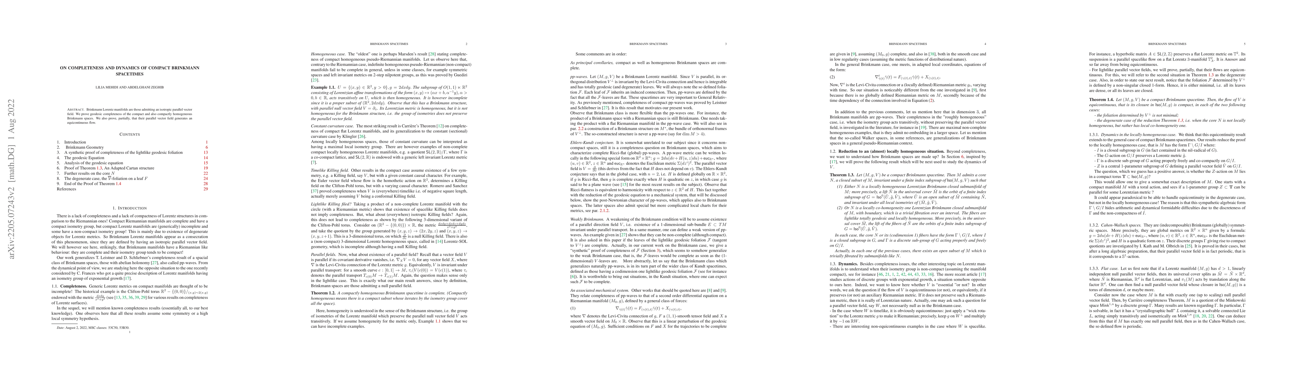 Thumbnail for On completeness and dynamics of compact Brinkmann spacetimes