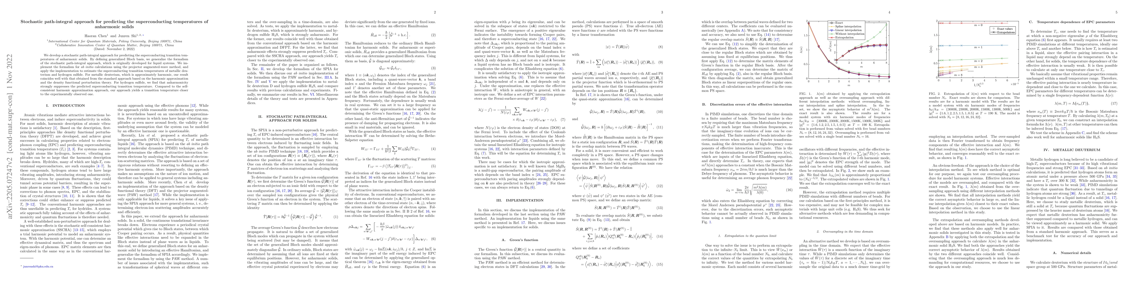 Thumbnail for Stochastic path-integral approach for predicting the superconducting
  temperatures of anharmonic solids