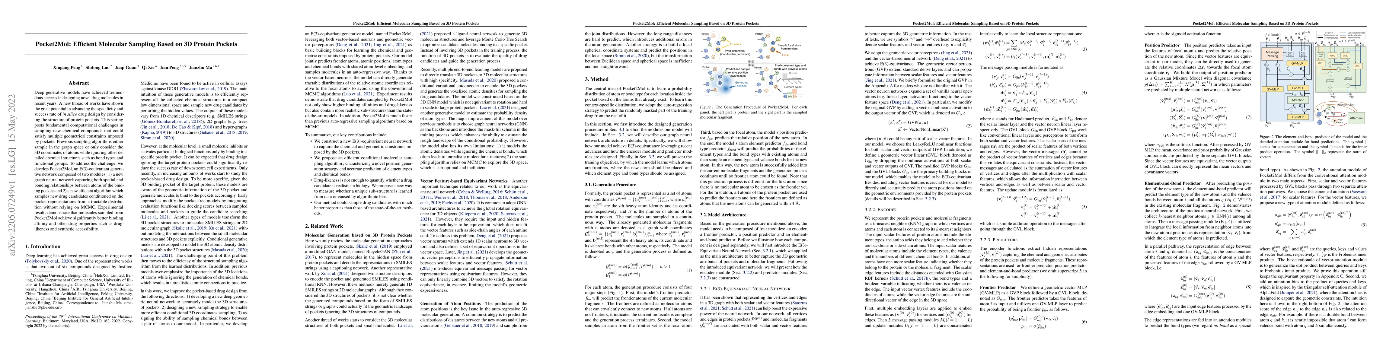 Thumbnail for Pocket2Mol: Efficient Molecular Sampling Based on 3D Protein Pockets