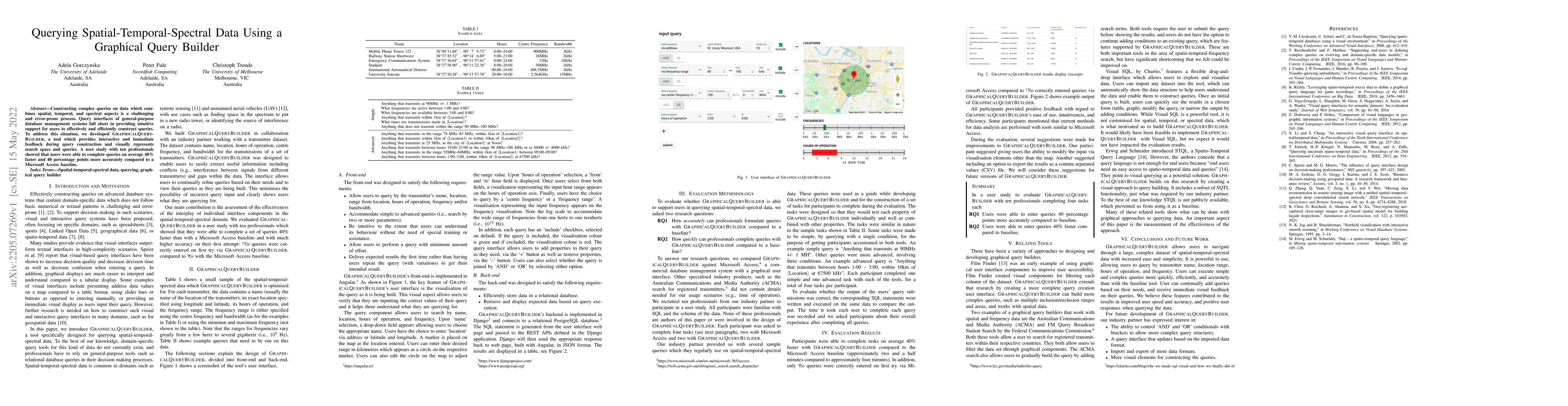 Thumbnail for Querying Spatial-Temporal-Spectral Data Using a Graphical Query Builder