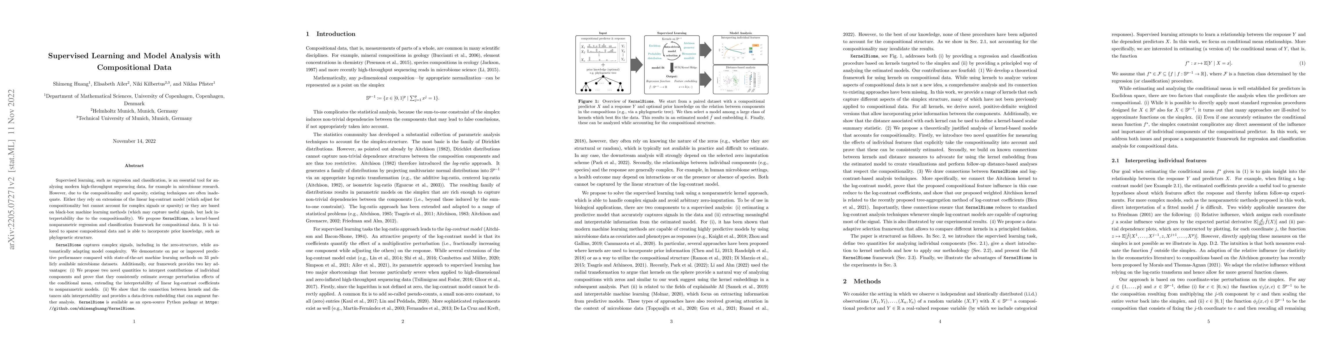 Thumbnail for Supervised Learning and Model Analysis with Compositional Data