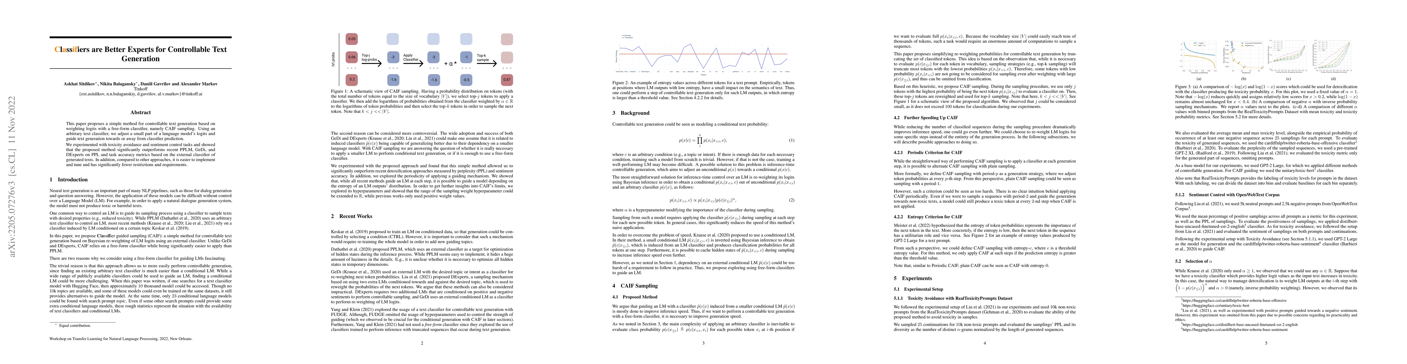 Thumbnail for Classifiers are Better Experts for Controllable Text Generation