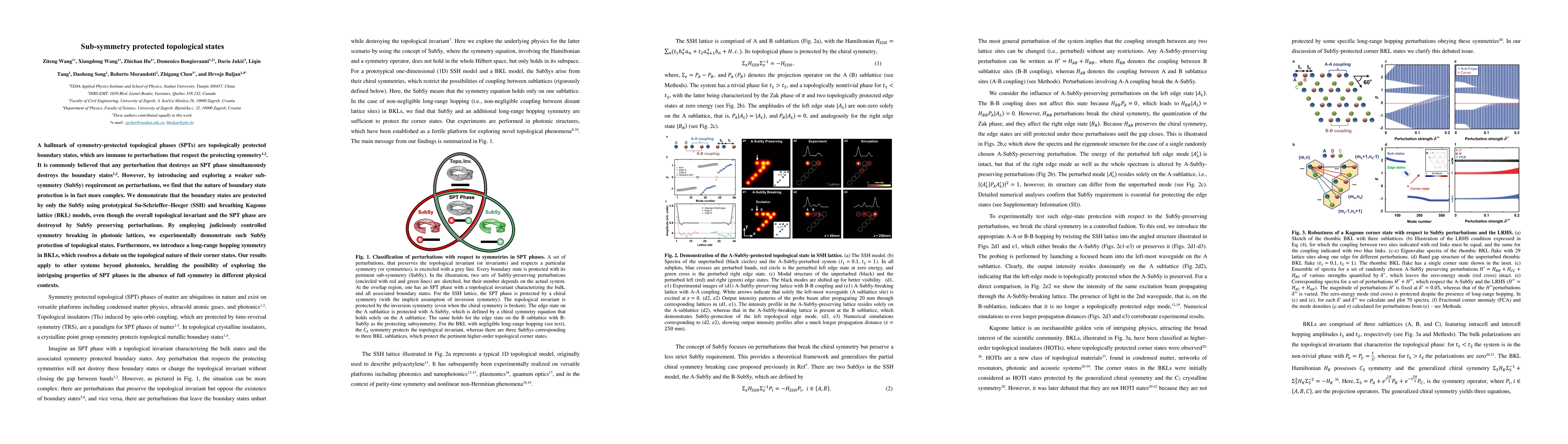 Thumbnail for Sub-symmetry protected topological states