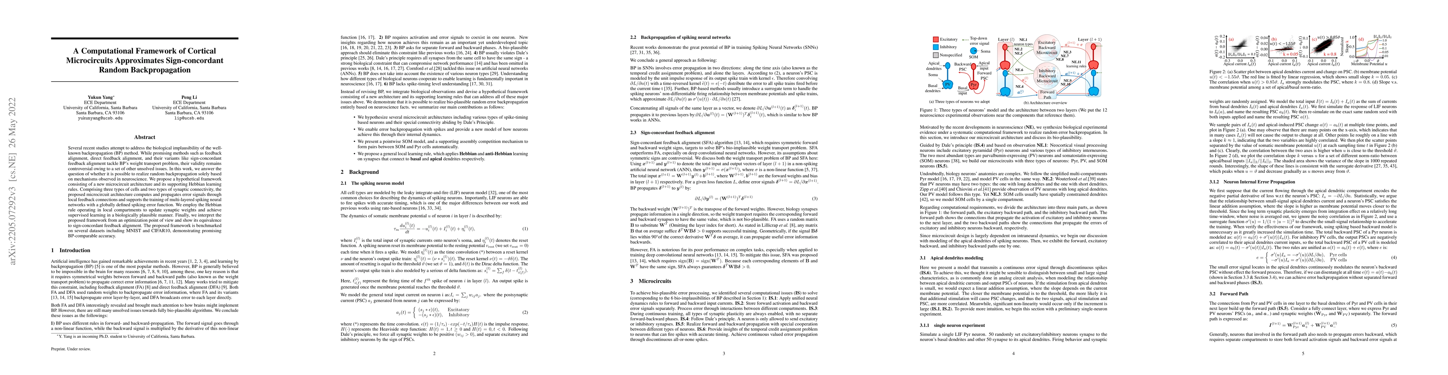 Thumbnail for A Computational Framework of Cortical Microcircuits Approximates
  Sign-concordant Random Backpropagation