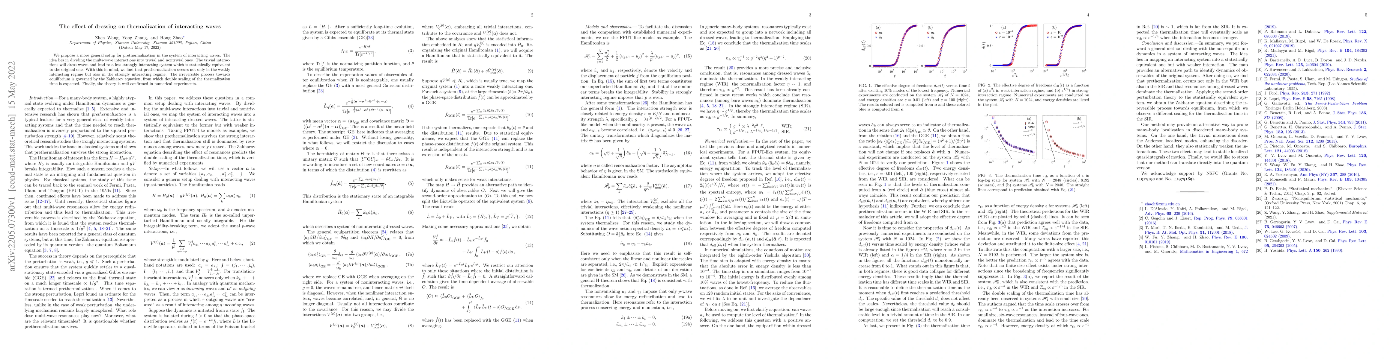 Thumbnail for The effect of dressing on thermalization of interacting waves