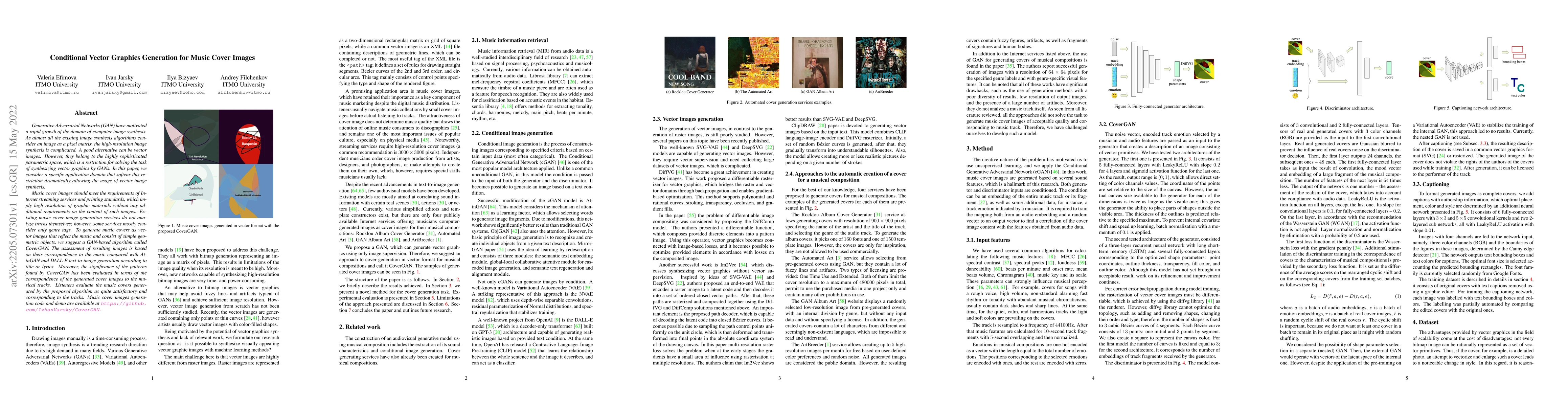 Thumbnail for Conditional Vector Graphics Generation for Music Cover Images