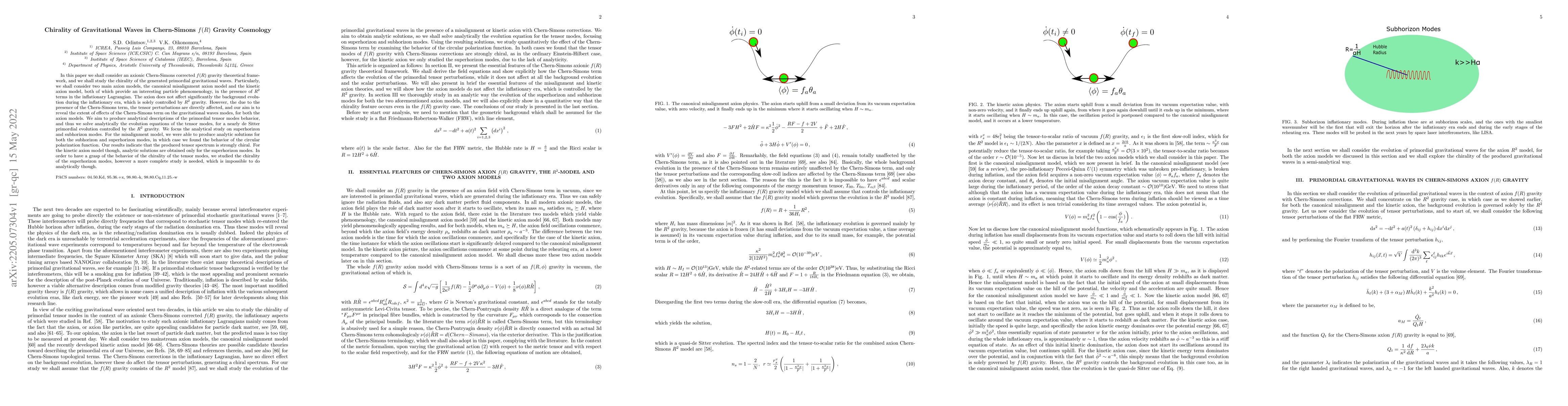 Thumbnail for Chirality of Gravitational Waves in Chern-Simons $f(R)$ Gravity
  Cosmology