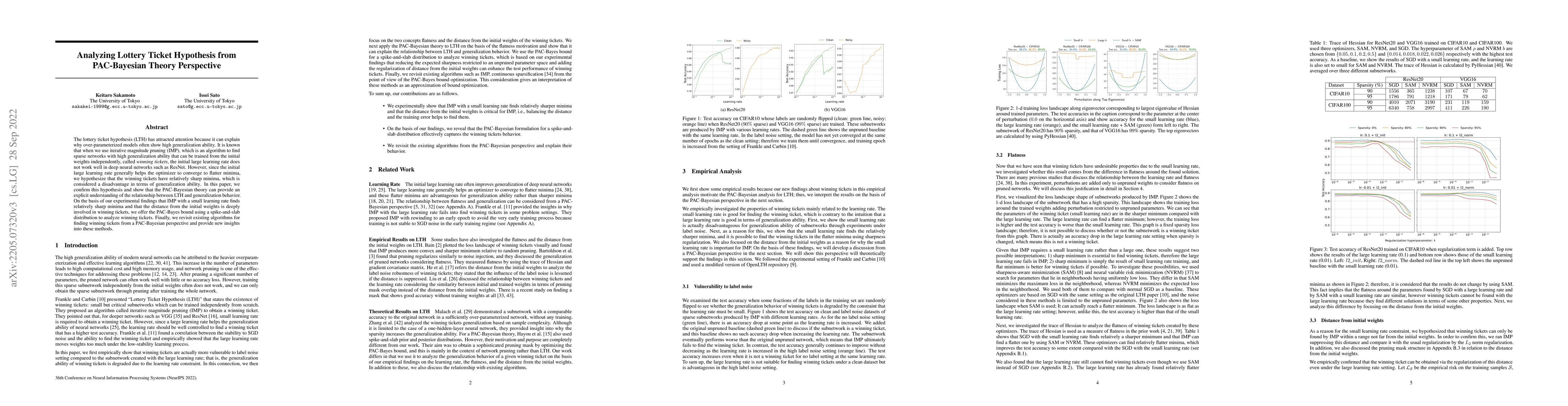 Thumbnail for Analyzing Lottery Ticket Hypothesis from PAC-Bayesian Theory Perspective