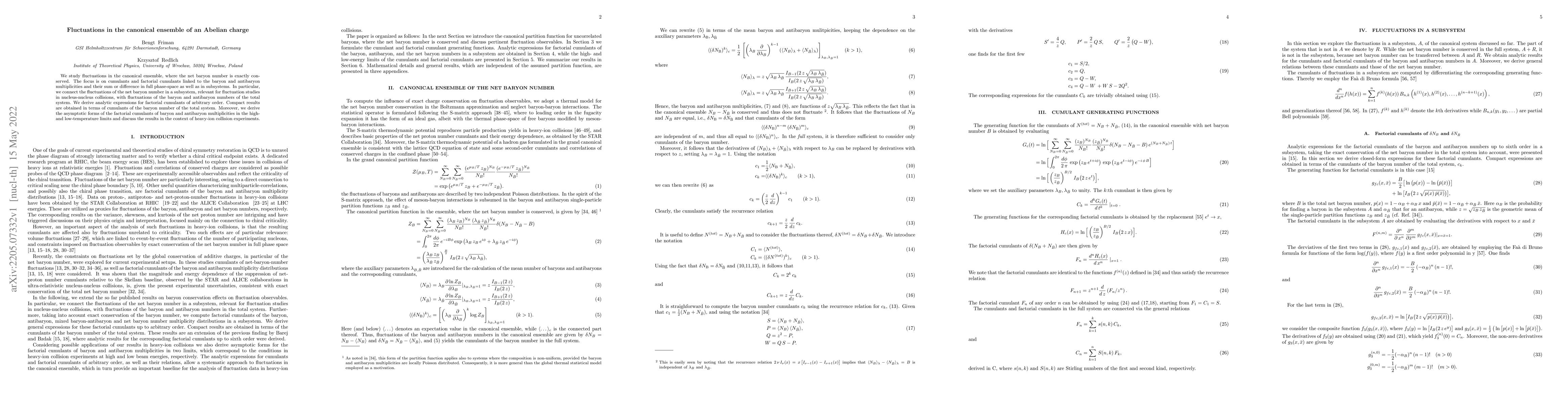Thumbnail for Fluctuations in the canonical ensemble of an Abelian charge