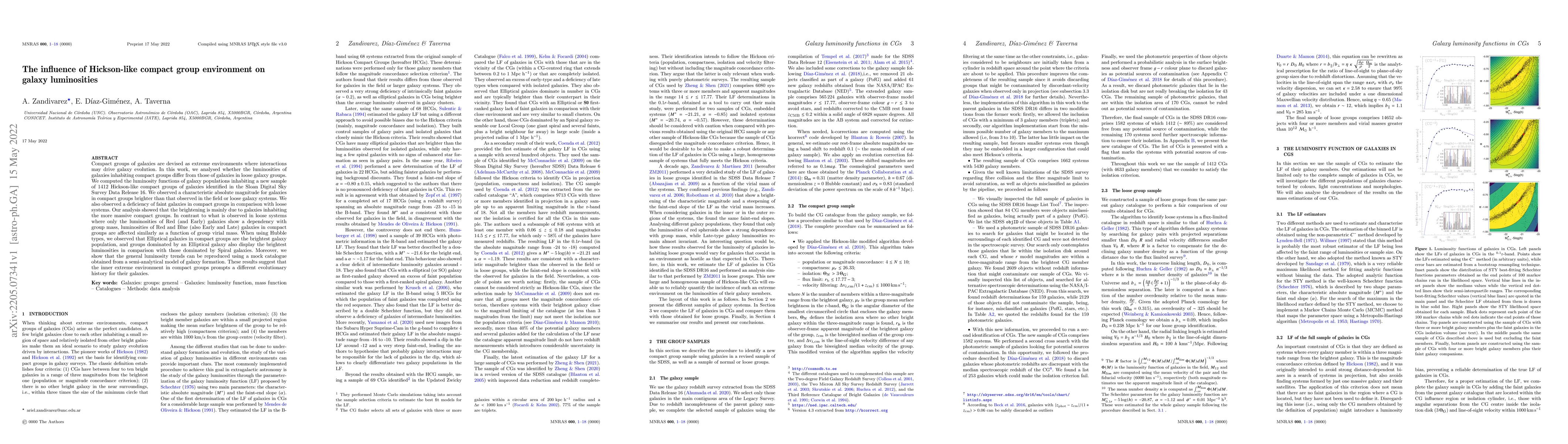 Thumbnail for The influence of Hickson-like compact group environment on galaxy
  luminosities
