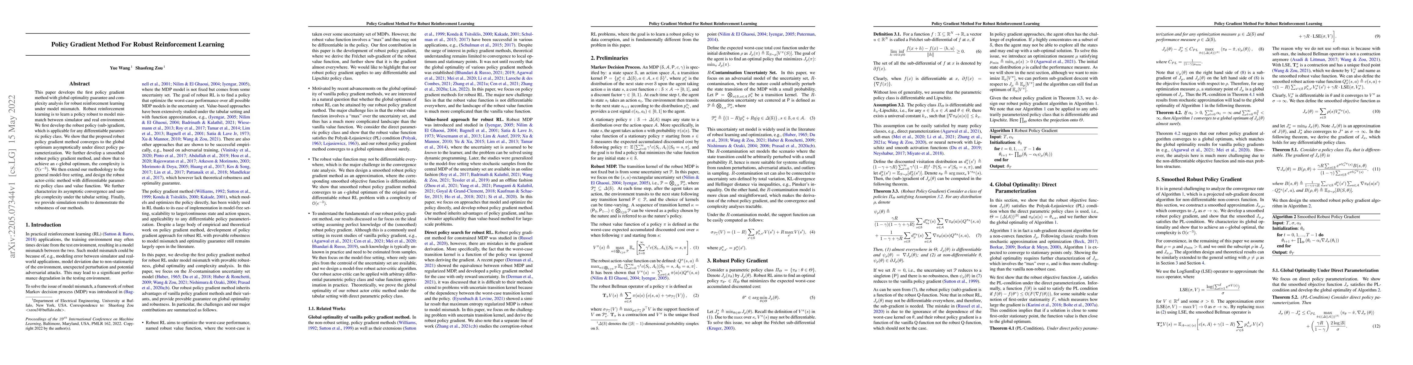 Thumbnail for Policy Gradient Method For Robust Reinforcement Learning